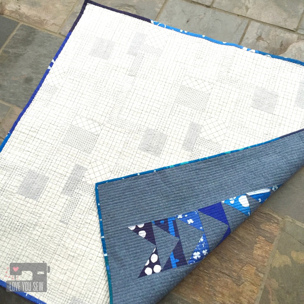 Indigo Sky Quilt Back