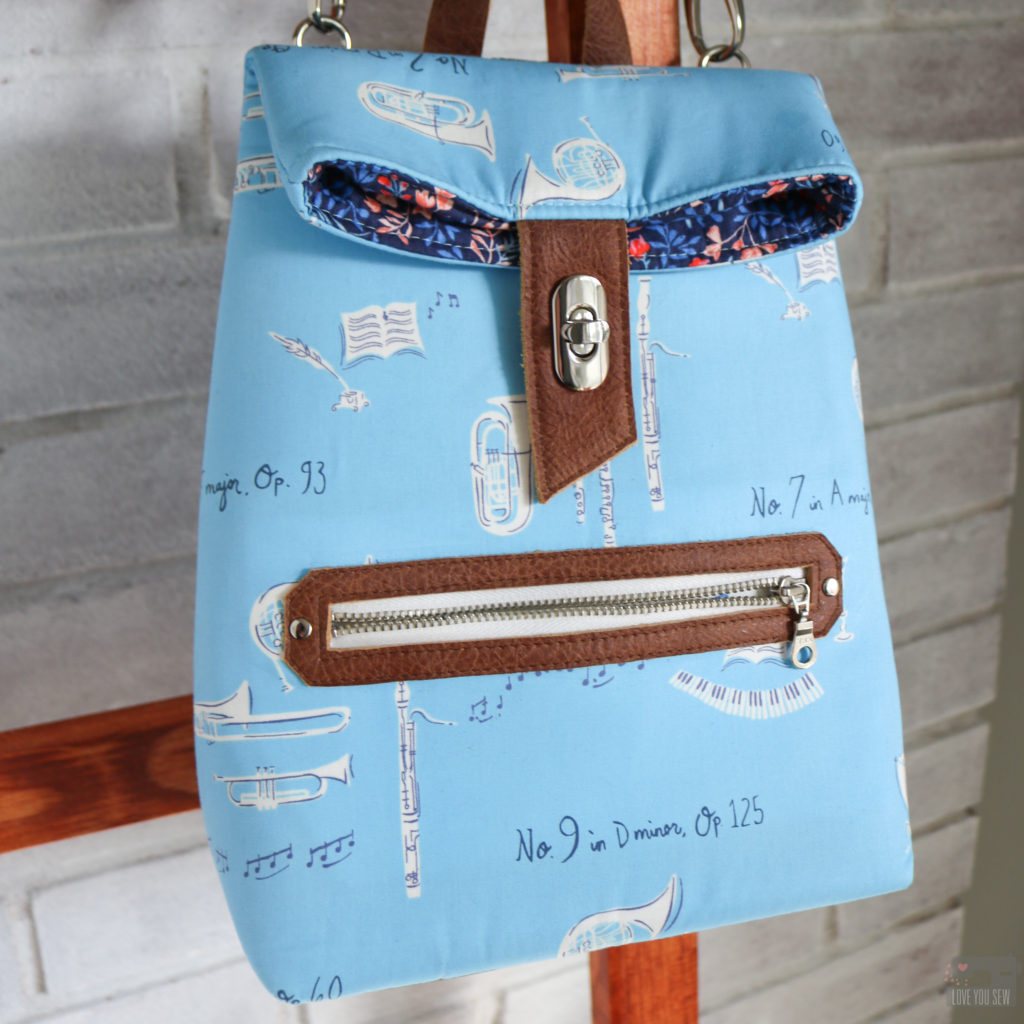 Abbey Backpack by Love You Sew with Sonata Fabrics