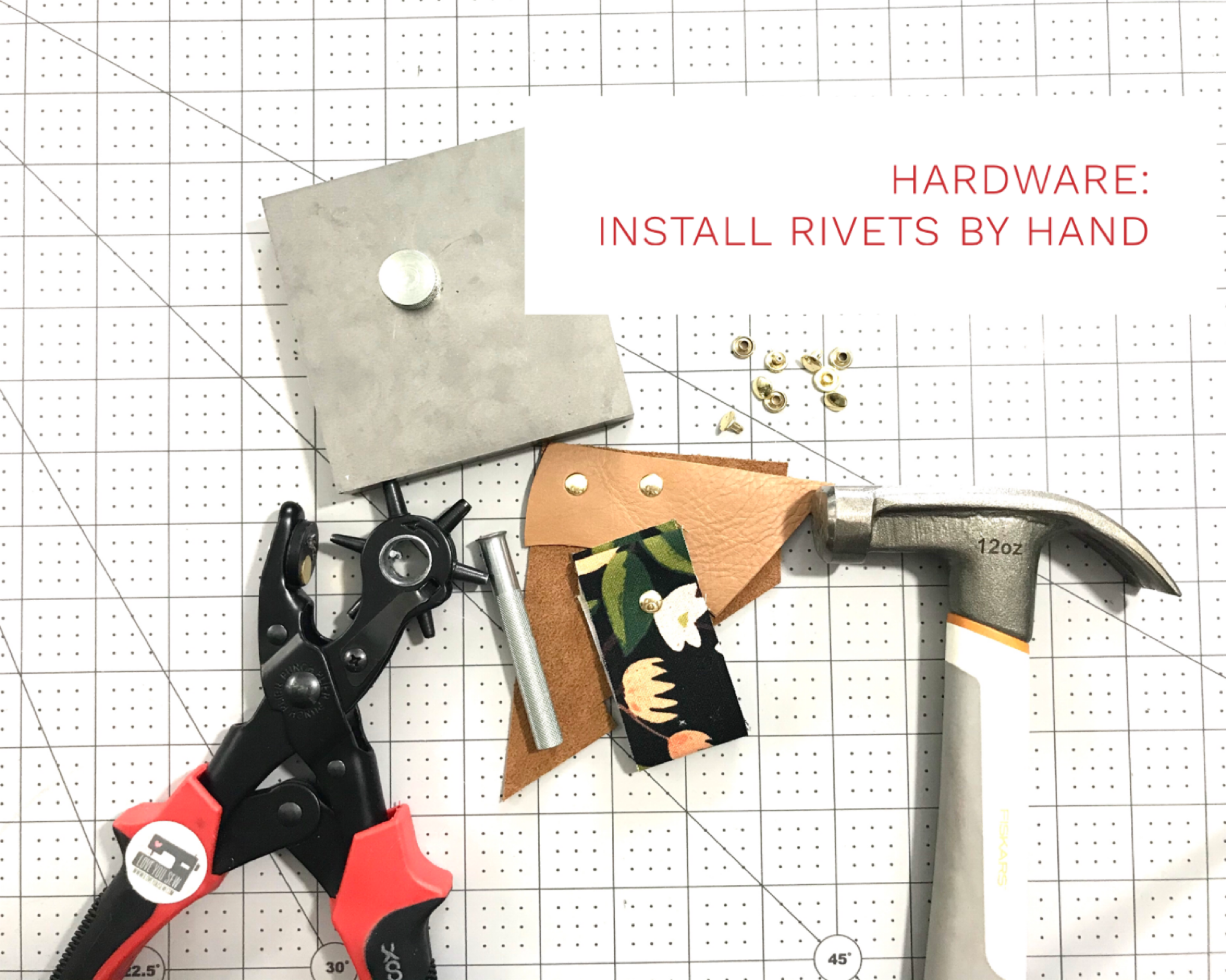 Hand Rail Rivets Hardware || Install Rivets by Hand – Love You Sew