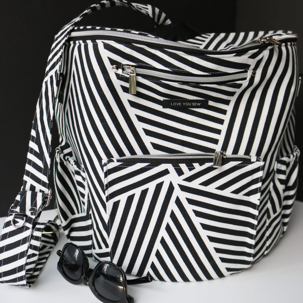 Striped Erin Backpack by Love You Sew