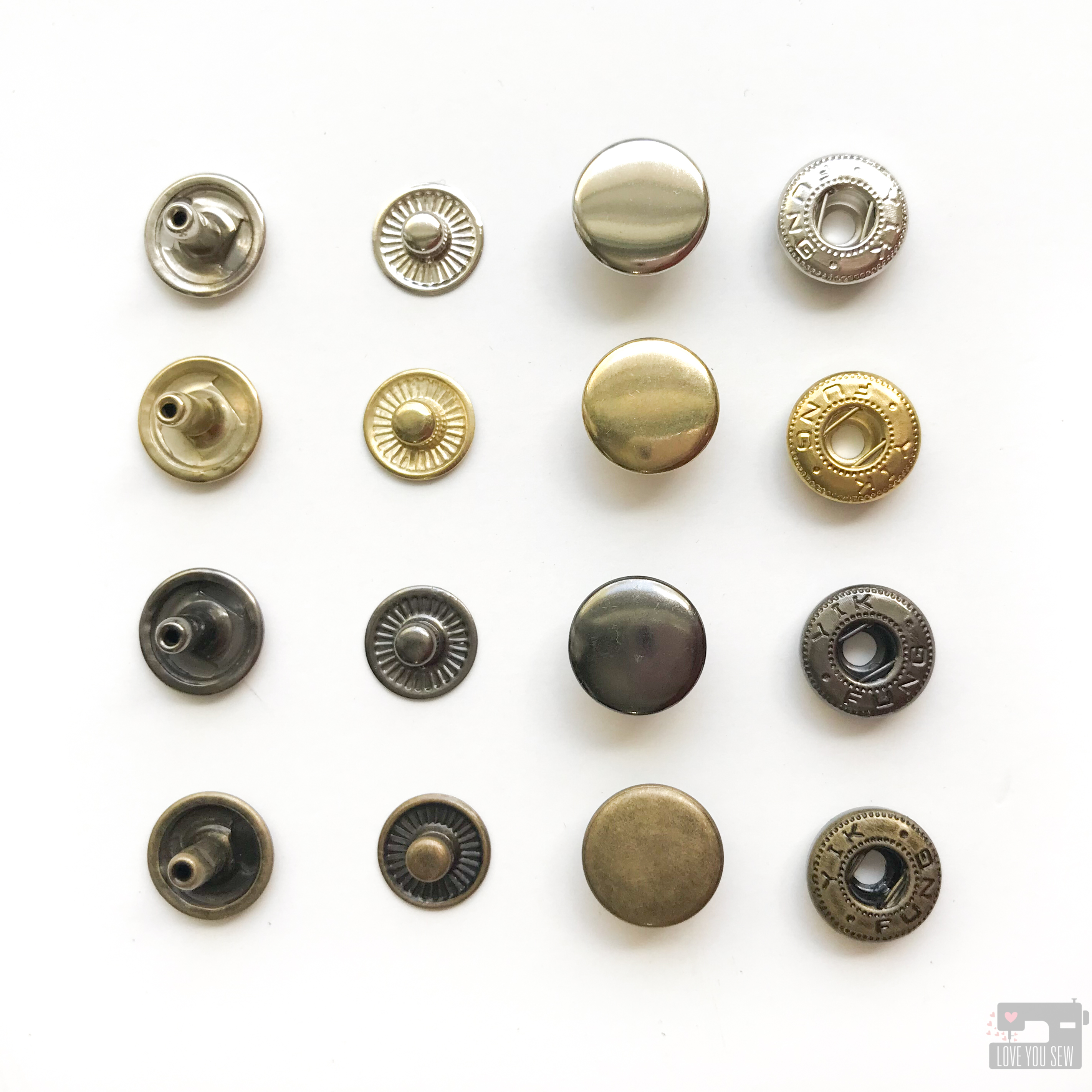Bronze Snap Buttons Spring Snap Fasteners Studs Snap Buttons
